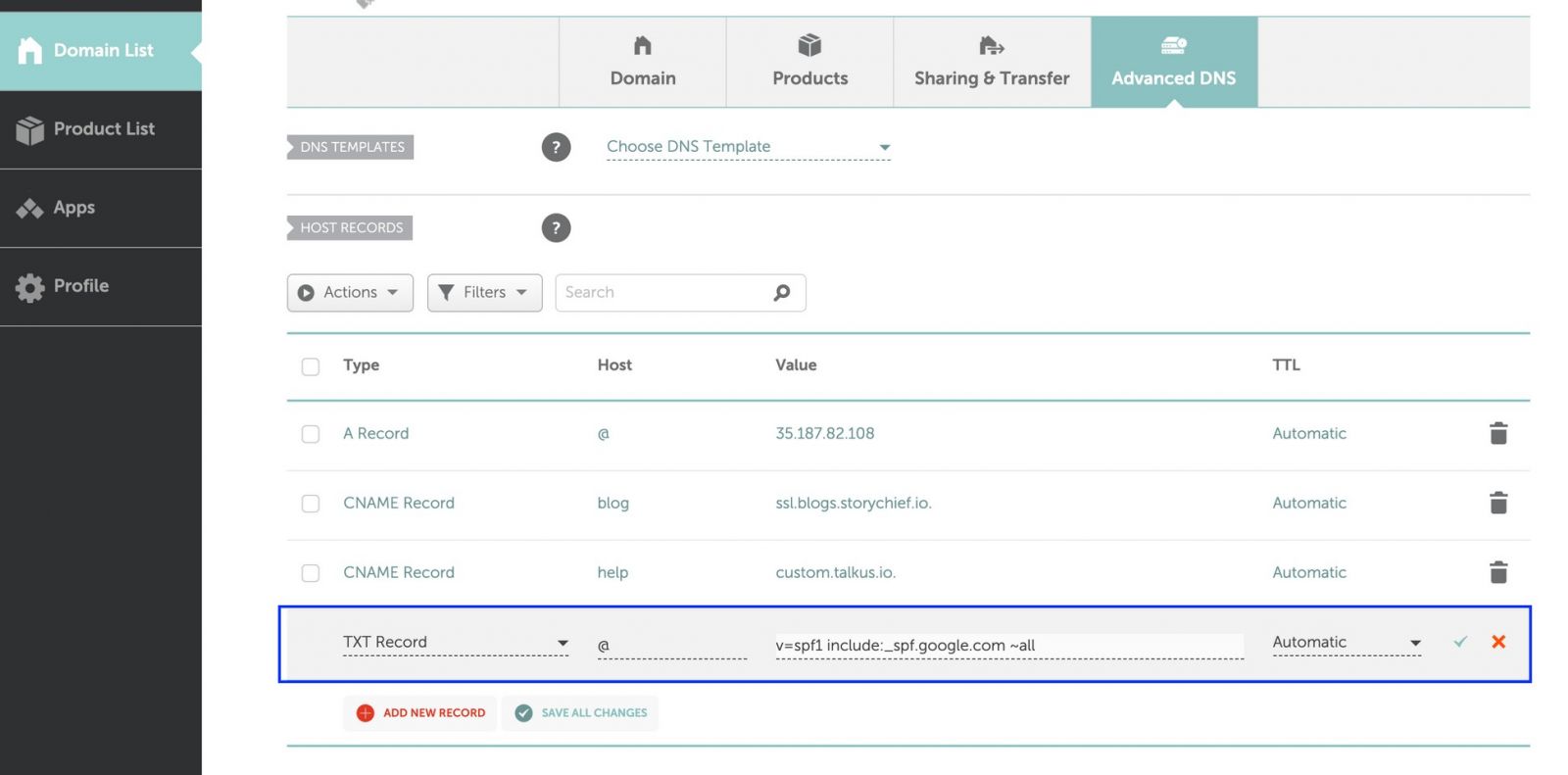 Bản ghi Sender Policy Framework