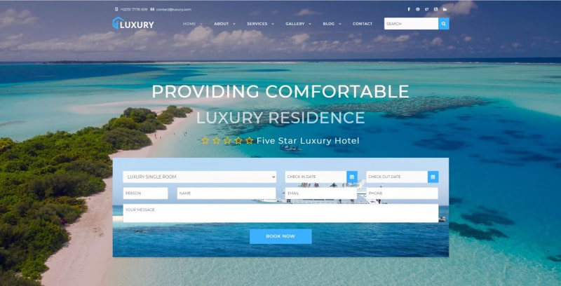Bảng giá thiết kế website khách sạn