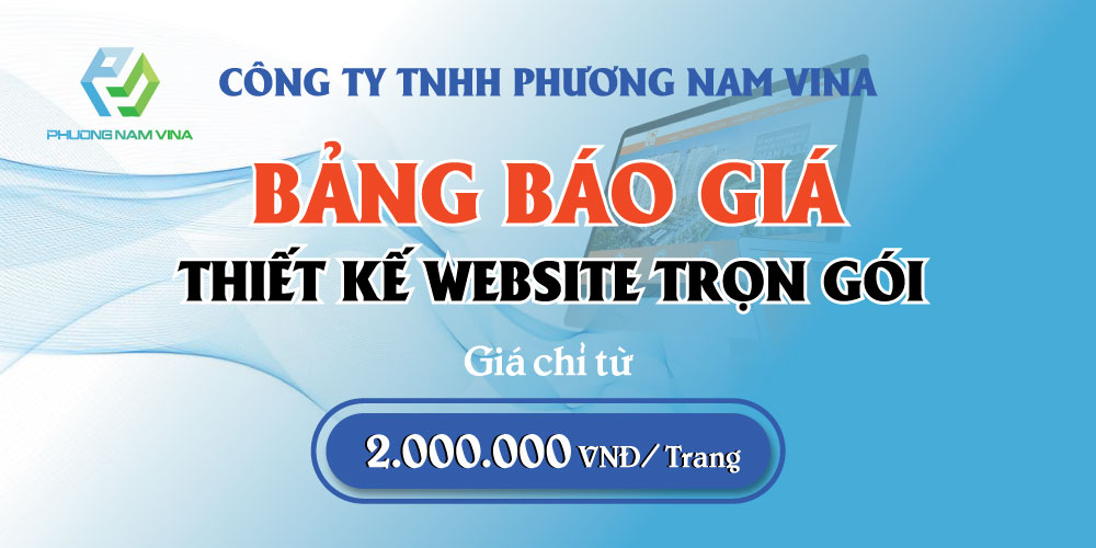 Bảng giá thiết kế website