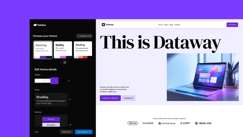 Các công cụ AI tạo trang web