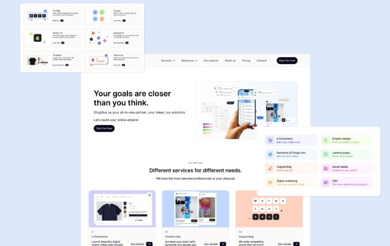 Các giao diện website