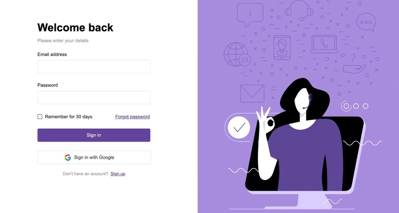 Các loại form đăng nhập