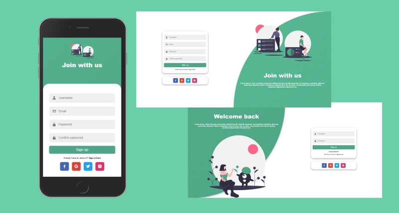 Các mẫu login web