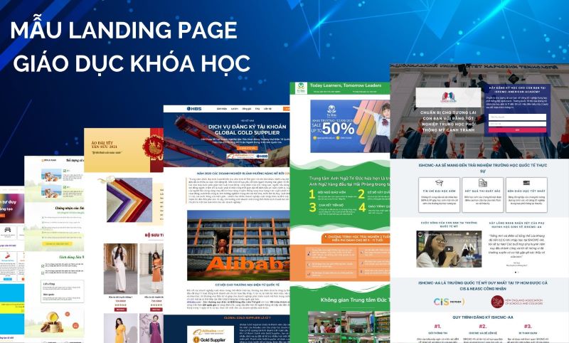 Các mẫu thiết kế landing page khóa học thu hút học viên