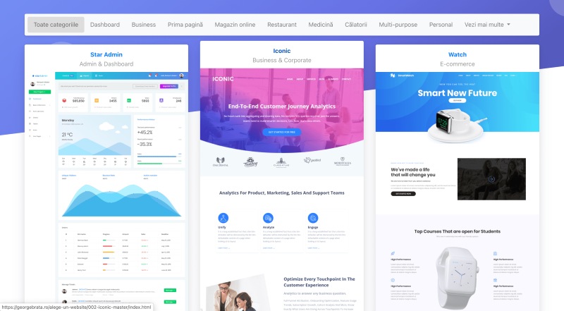 Các template web miễn phí