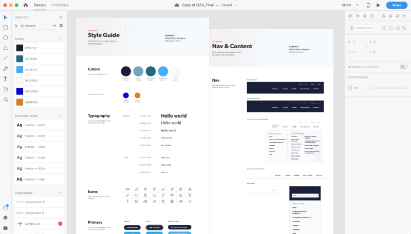 Các tính năng của Adobe XD