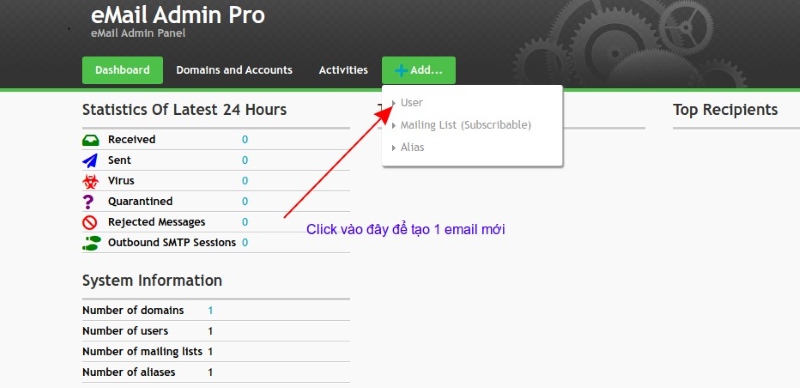 Cách sử dụng webadmin Email Pro Cách sử dụng webadmin Email Pro