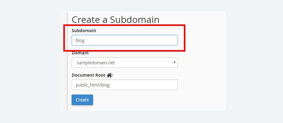 Cách tạo subdomain
