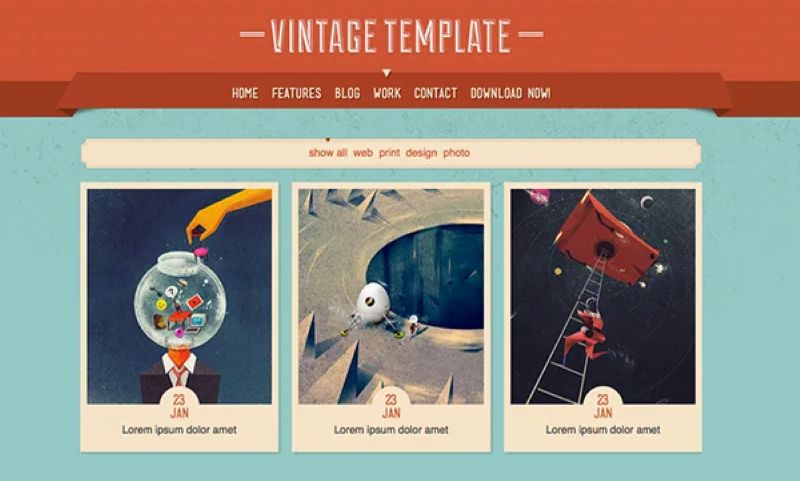 Cách thiết kế website vintage