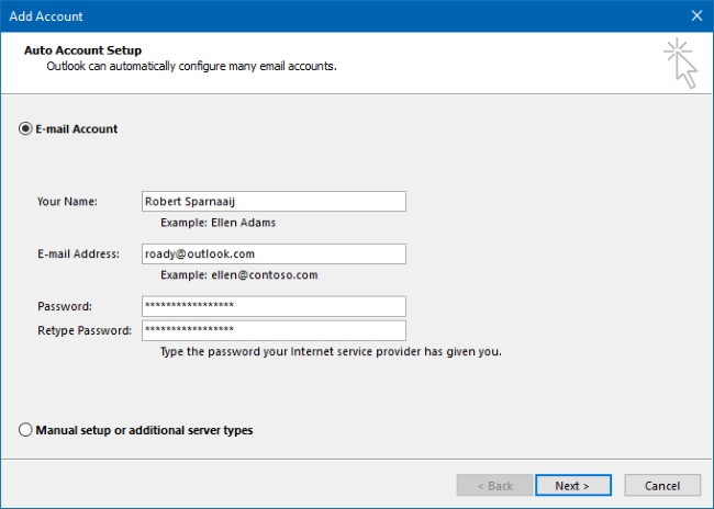 Cài đặt email tên miền vào Outlook
