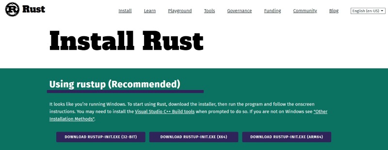 Cài đặt Rust Cài đặt Rust