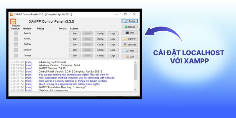 Cài localhost với XAMPP