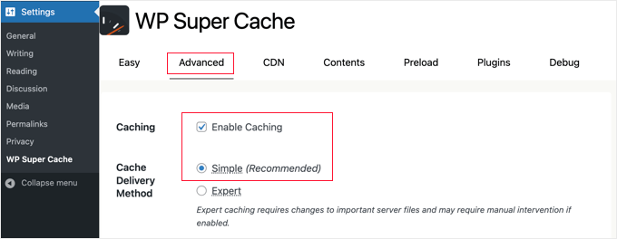 Cấu hình WordPress Cache