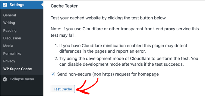 Cấu hình WP Super Cache