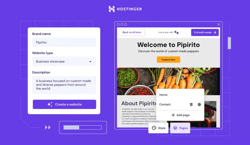 Công cụ AI tạo web