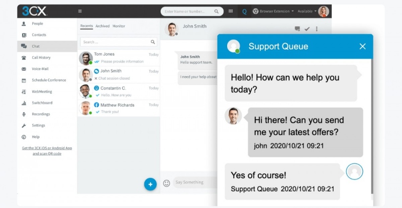 Customer chat plugin