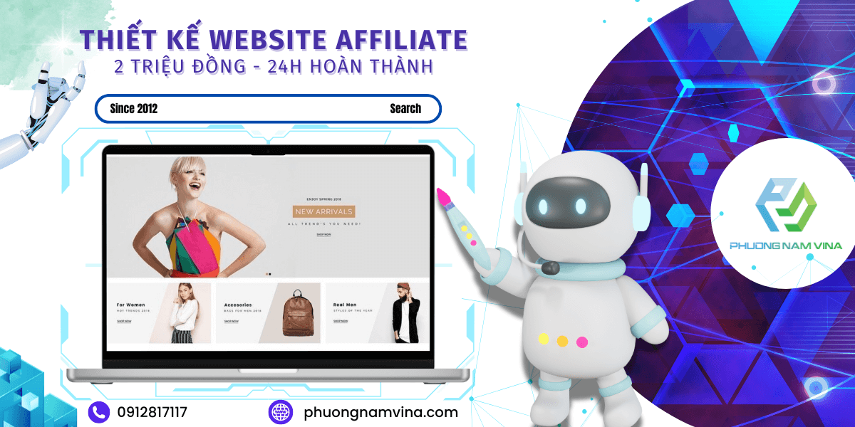 Dịch vụ thiết kế website affiliate tại Phương Nam Vina