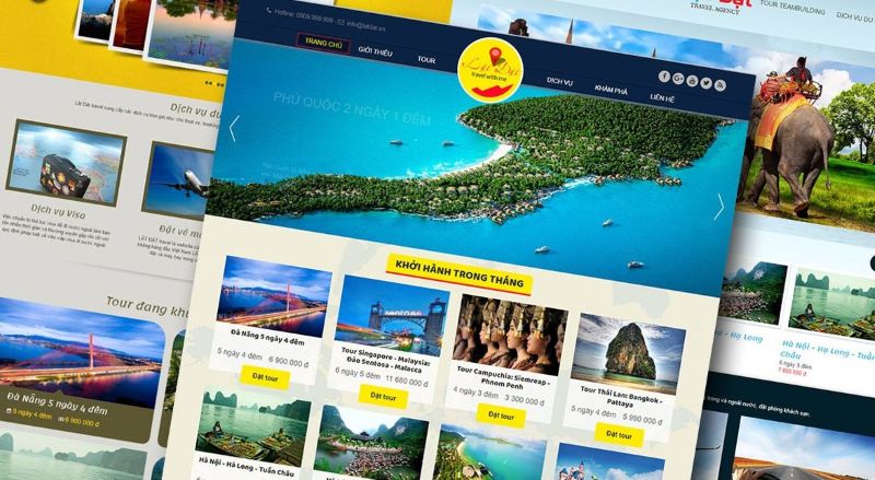 Dịch vụ thiết kế web du lịch Dịch vụ thiết kế web du lịch