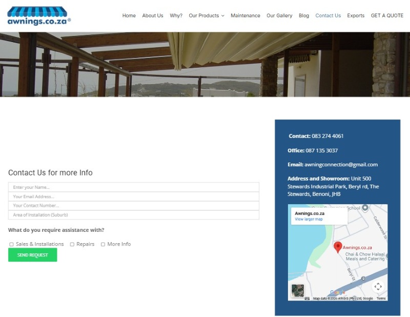 Dịch vụ thiết kế web mái hiên di động