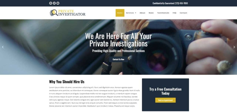 Dịch vụ thiết kế web thám tử Dịch vụ thiết kế web thám tử