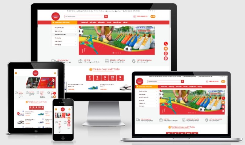 Dịch vụ thiết kế web thể thao Dịch vụ thiết kế web thể thao