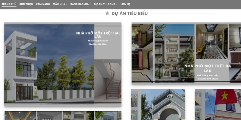 Dịch vụ thiết kế web xây dựng Dịch vụ thiết kế web xây dựng