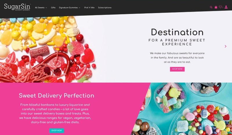 Dịch vụ thiết kế website bán bánh kẹo