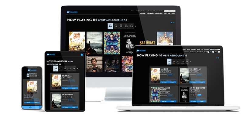 Dịch vụ thiết kế website rạp chiếu phim