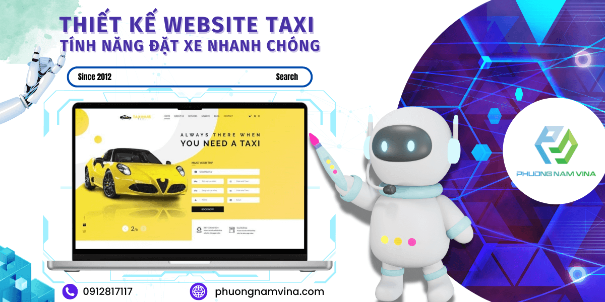 Dịch vụ thiết kế website taxi tại Phương Nam Vina