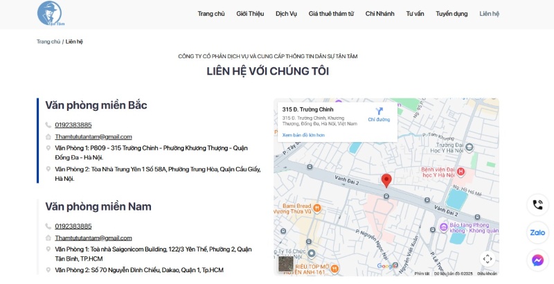 Dịch vụ thiết kế website thám tử Dịch vụ thiết kế website thám tử