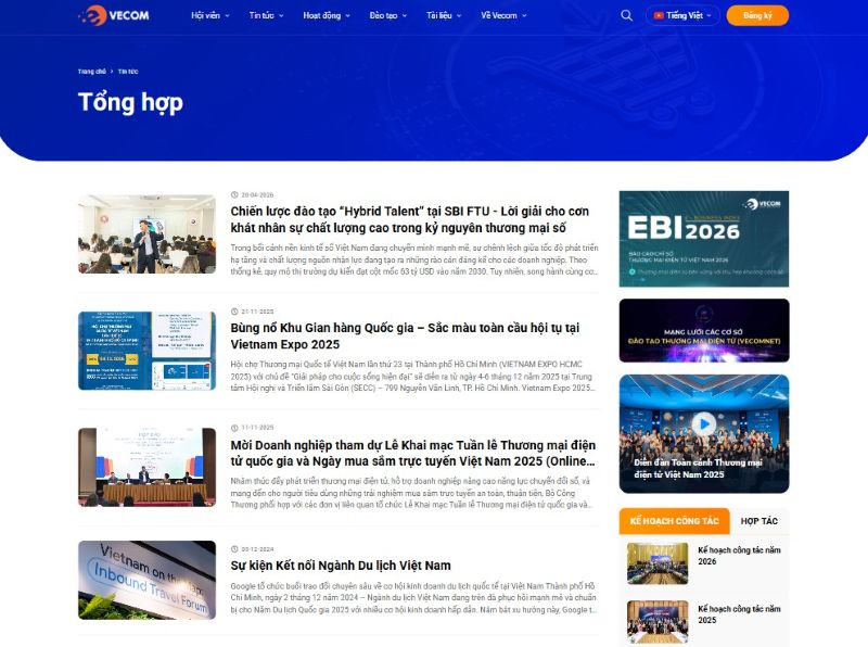 Dịch vụ thiết kế website tổ chức