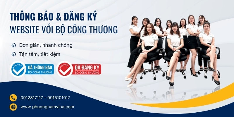 Dịch vụ thông báo, đăng ký website với Bộ Công Thương