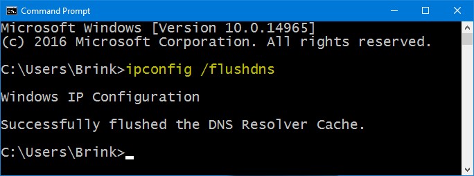 DNS flush trên windows