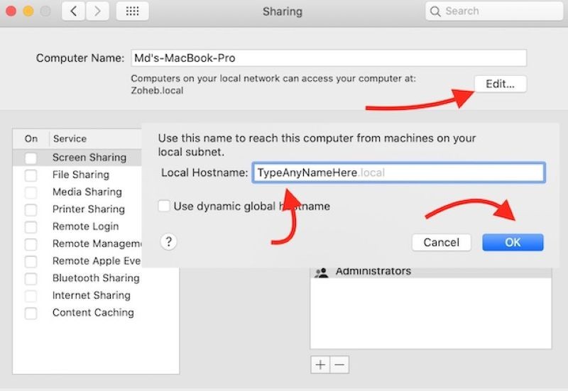 Đặt tên hostname trên MacOS Đặt tên hostname trên MacOS