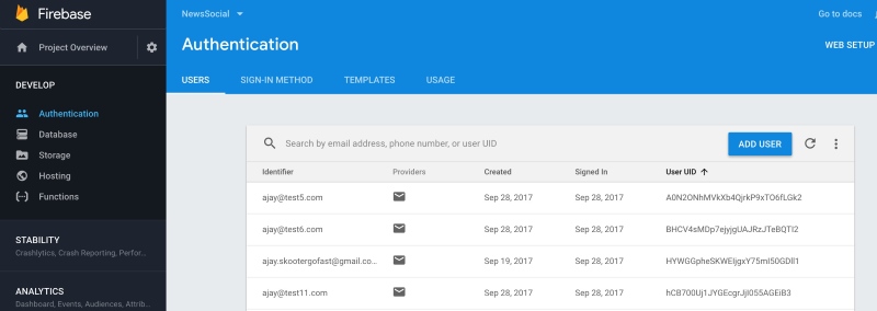 Firebase Console