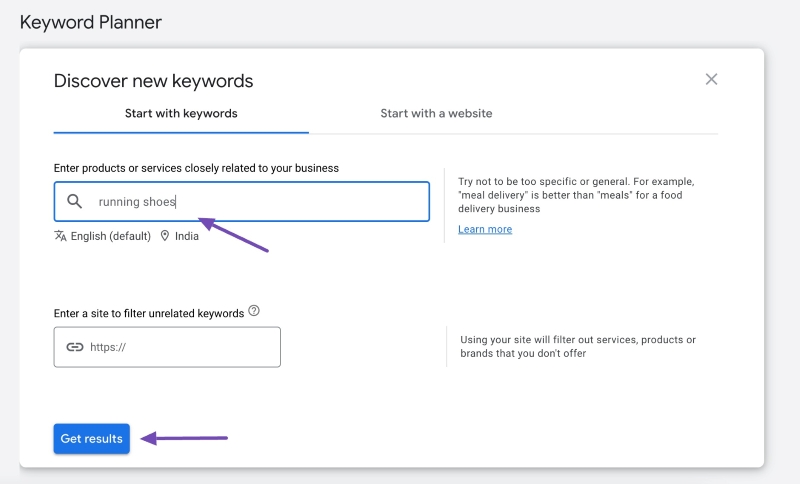 GG Keyword Planner