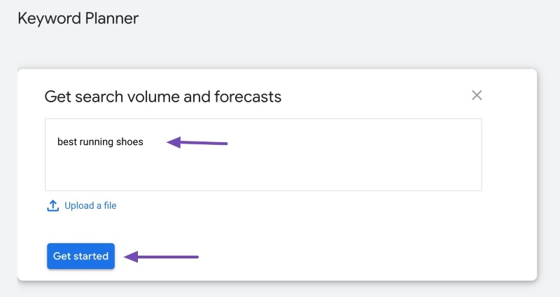 Google Keyword Planner Tool
