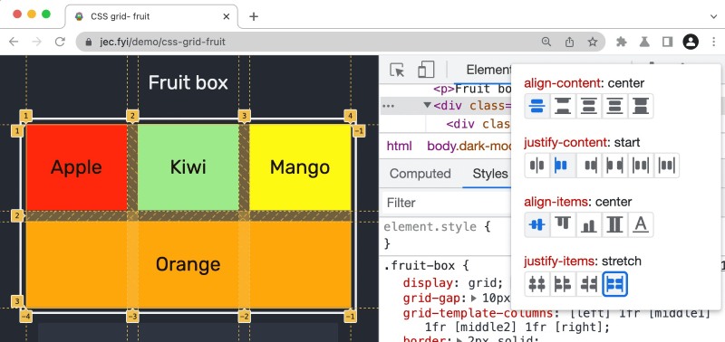 Grid container và grid item
