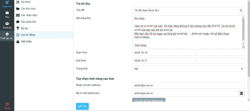 Hướng dẫn sử dụng Webmail Pro Roundcube Hướng dẫn sử dụng Webmail Pro Roundcube