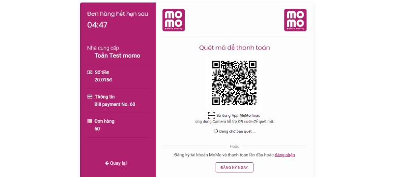 Hướng dẫn tích hợp cổng thanh toán Momo