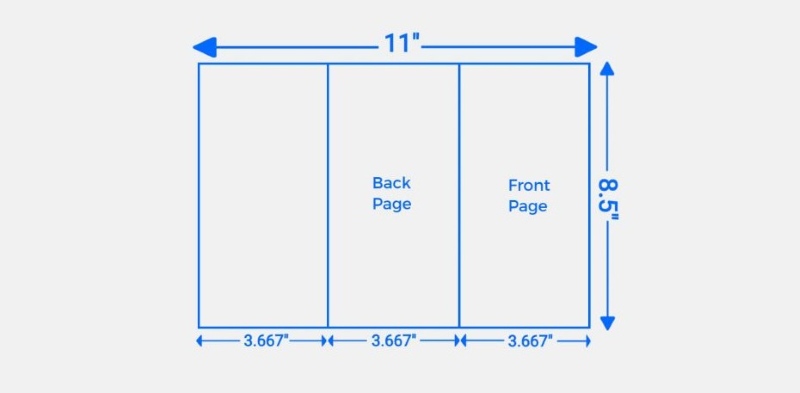 Kích thước brochure 3 gấp