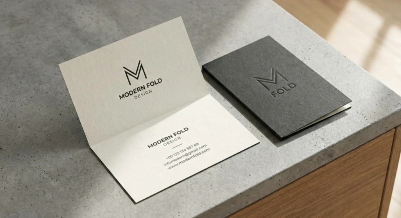 Kích thước name card gấp đôi