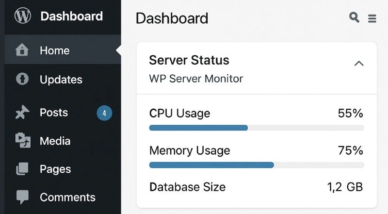 Kiểm tra dung lượng hosting bằng plugin