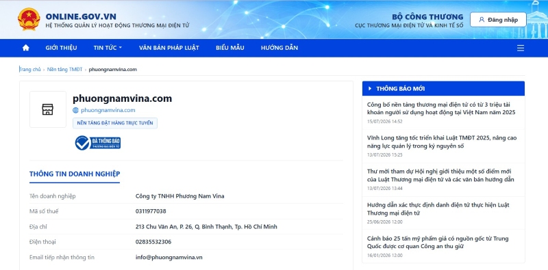 Kiểm tra website đã thông báo Bộ Công Thương Kiểm tra website đã thông báo Bộ Công Thương