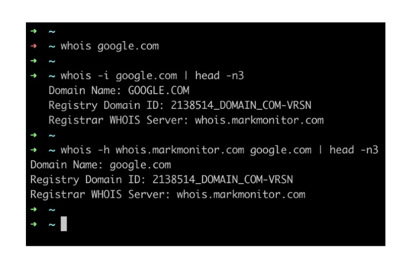 Kiểm tra whois tên miền