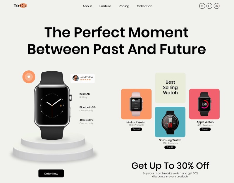 Landing page bán đồng hồ đẹp