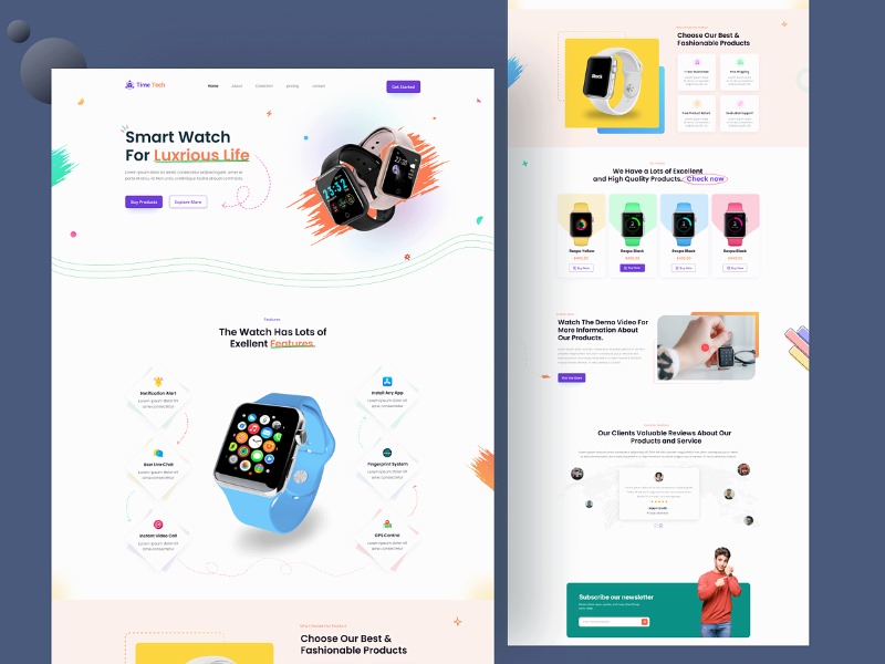 Landing page đồng hồ cao cấp