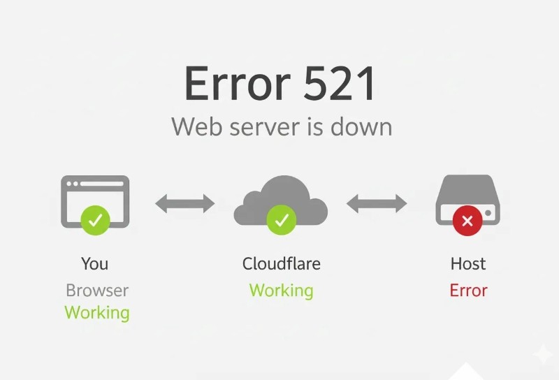 Lỗi 521 là gì? Cách khắc phục lỗi 521​ web server is down