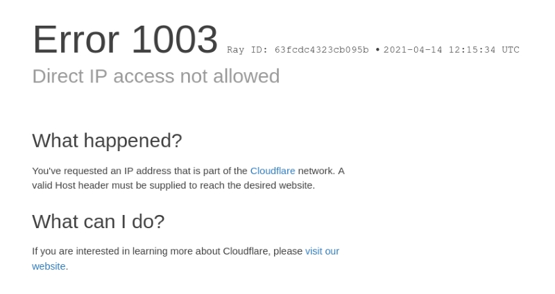 Lỗi Cloudflare là gì?