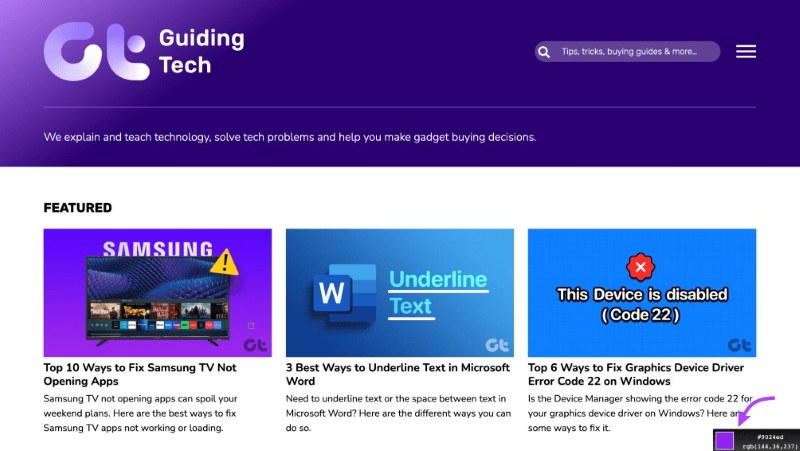 Mã màu HEX cho thiết kế website